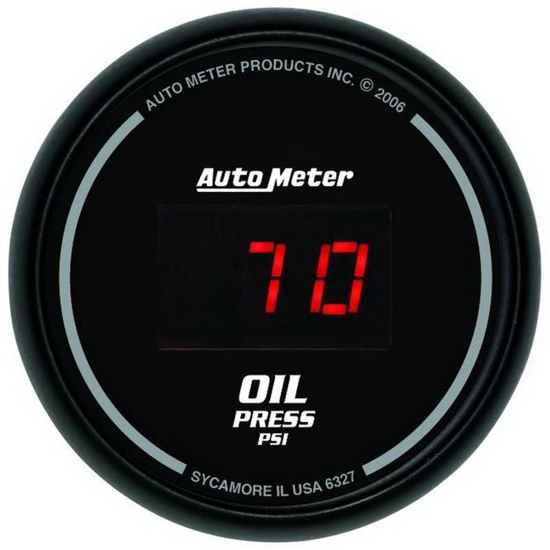 Auto Meter Sport-Comp Digital Oil Pressure Gauge - 2-1/16 in.