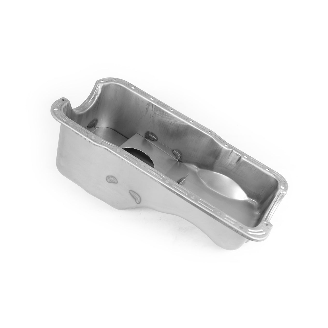 Canton Stock Replacement Front Sump Oil Pan - 5 Quart - Stock Depth - Cadmium - Small Block Ford 15-600