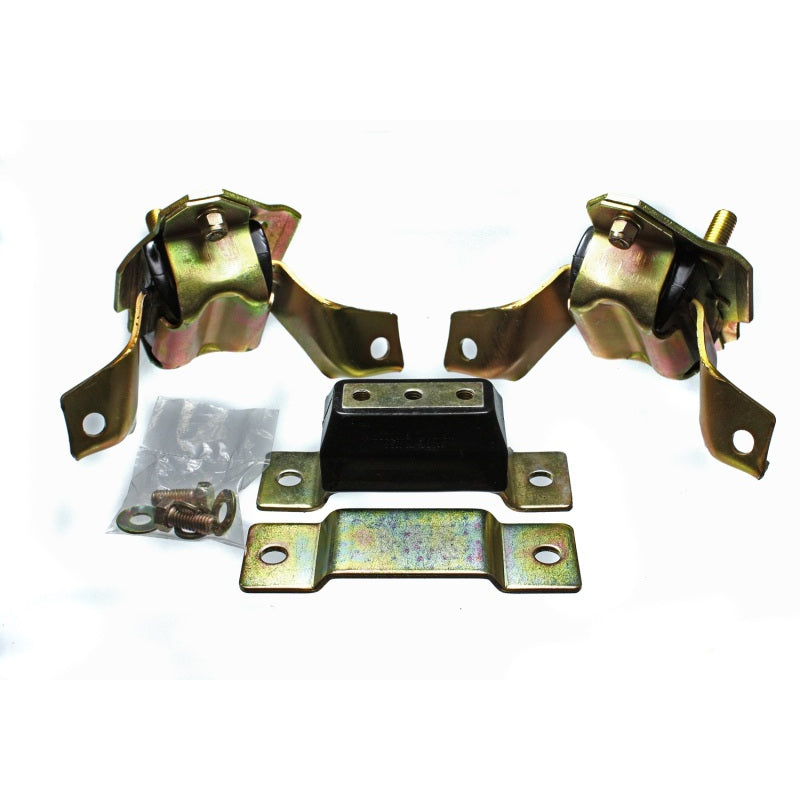 Energy Suspension Hyper-Flex Motor and Transmission Mount - Black / Cadmium - Small Block Ford - Mustang 1984-95