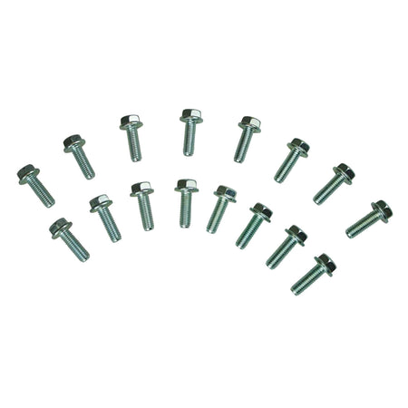 Moroso Header Bolt - 8 mm x 1.25 Thread - 25 mm Long - Hex Head - Ford Modular (Set of 16)