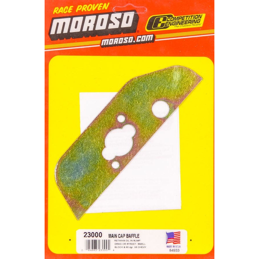 Moroso SB Chevy Oil Pan Main Cap Baffle - SB and 90 V6 Chevy