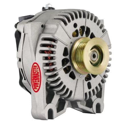 Powermaster 200amp Alternator Ford 4G Style Natural Finish