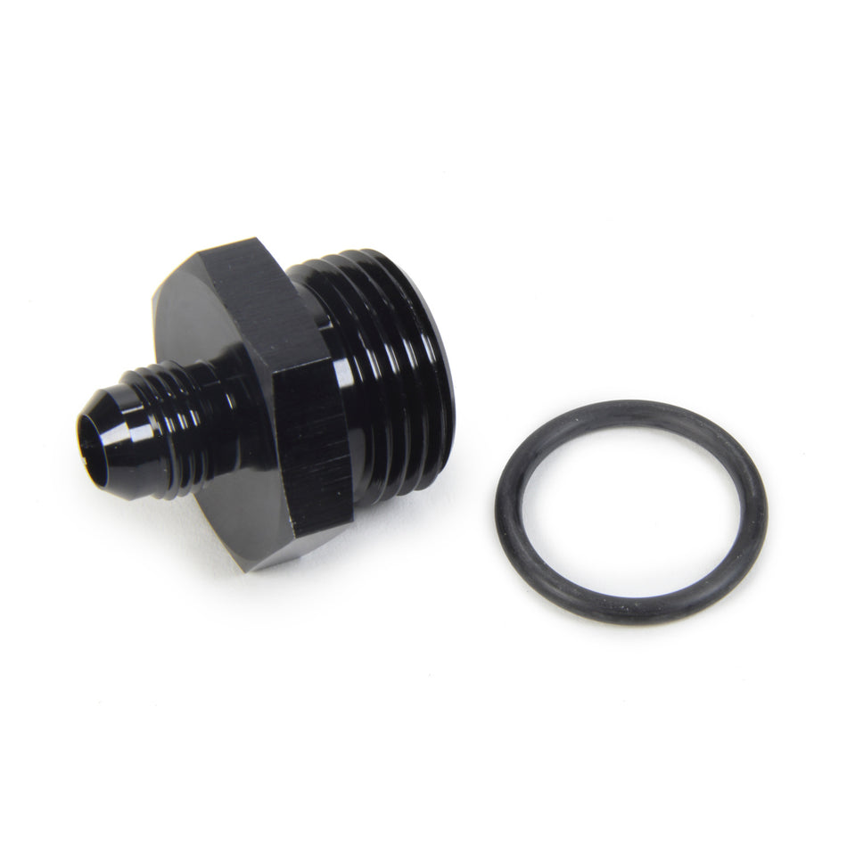 Triple X Race Co. Adapter Fitting Straight 6 AN Male to 12 AN Male O-Ring Aluminum - Black Anodize