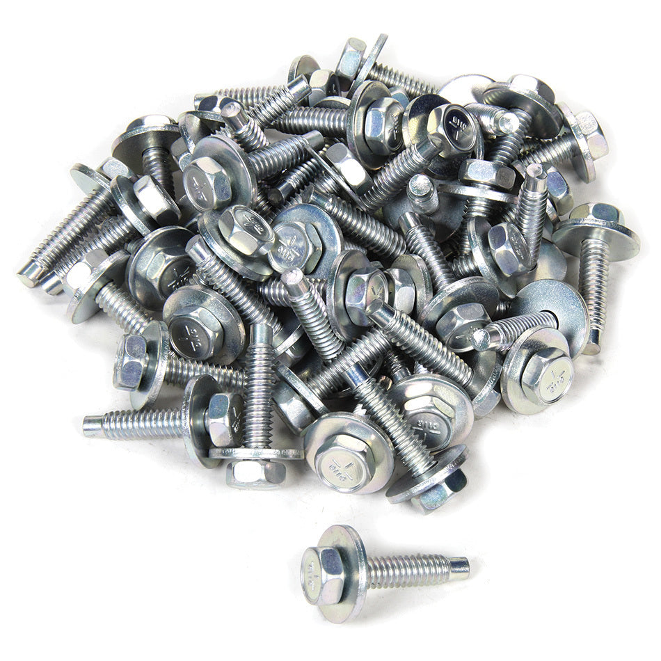 Allstar Performance Body Bolt Kit - 1/4-20" - 1-1/8" Long - Hex Head - Zinc Oxide (Set of 50)
