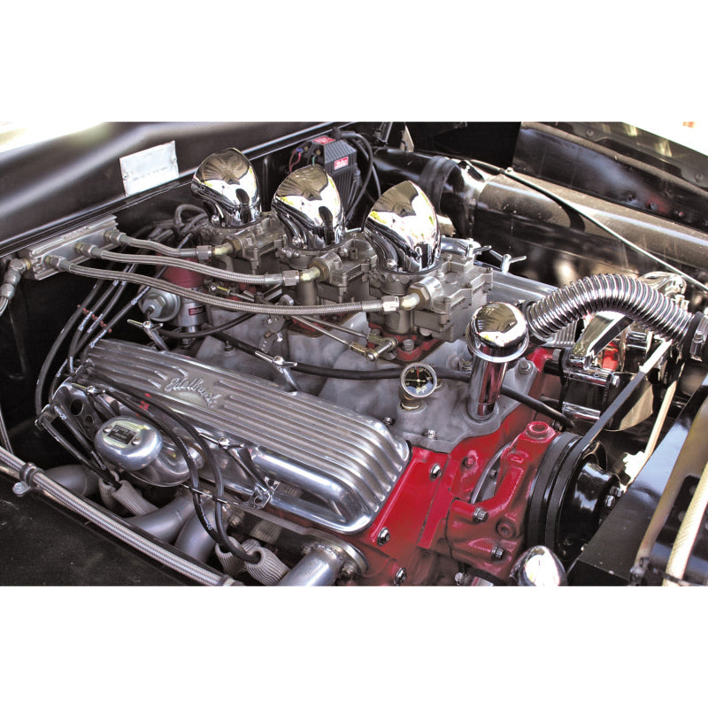 Edelbrock C357-B Three-Deuce Intake Manifold - Cast
