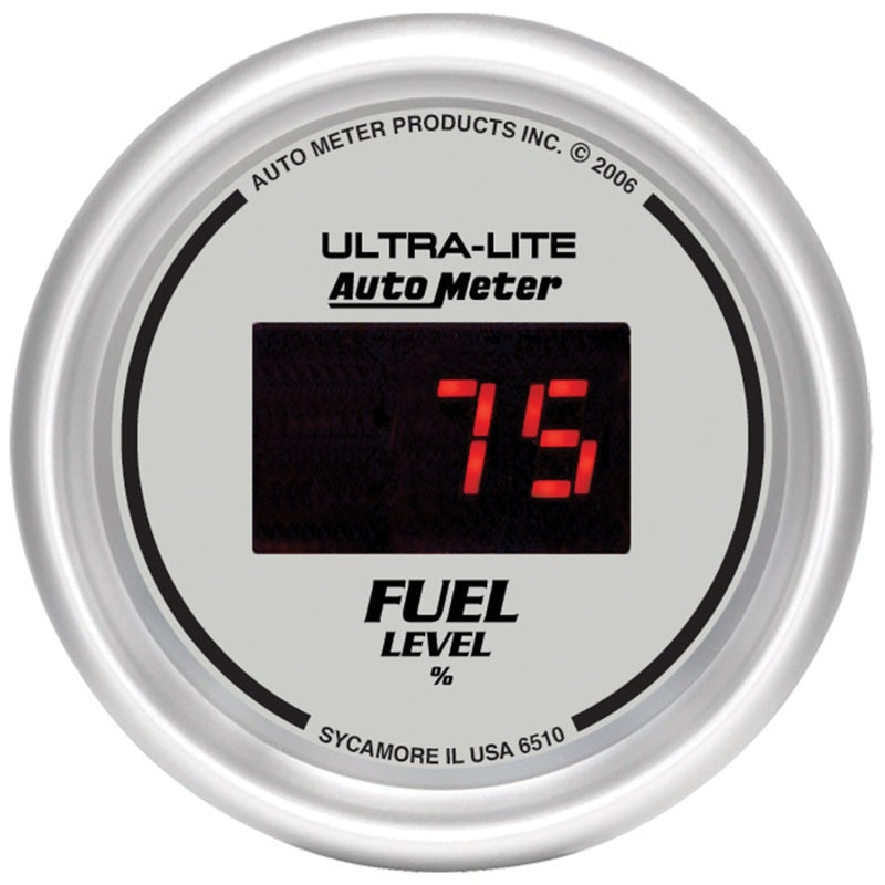 Auto Meter Ultra-Lite Digital Programmable Fuel Level Gauge - 2-1/16 in.