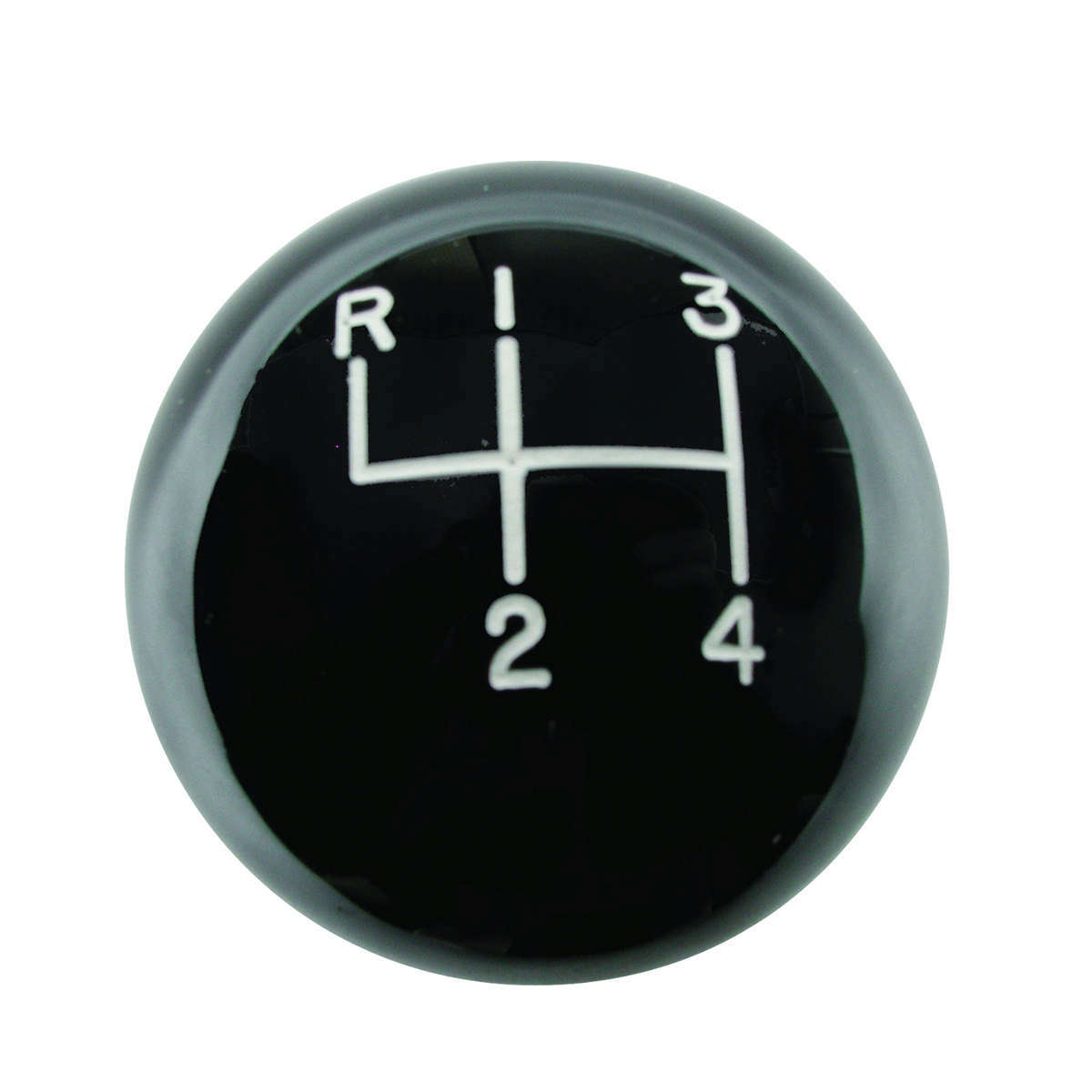 Hurst Classic Shifter Knob - Round - Plastic - Black - 4-Speed Pattern - Universal - Manual Transmission - 3/8"-16 Thread