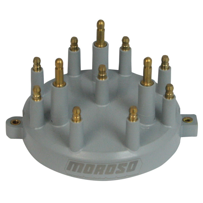 Moroso Performance Products HEI Style Distributor Cap Brass Terminals Screw Down Gray - Vented