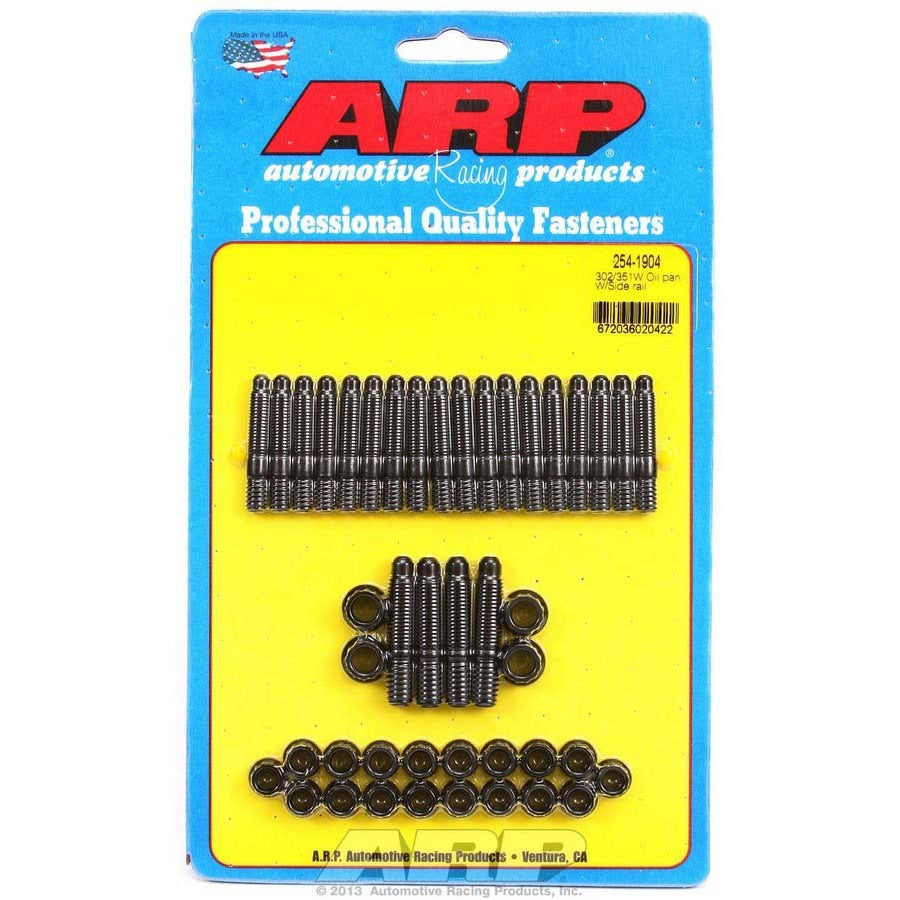 ARP Oil Pan Stud - 12 Point Nuts - Chromoly - Black Oxide - Small Block Ford