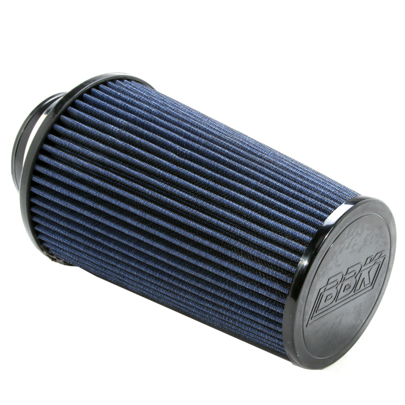 BBK Performance Air Filter Element - Conical - 9-1/2" Tall - 3-1/2" Flange - Reusable Cotton - Blue - Universal