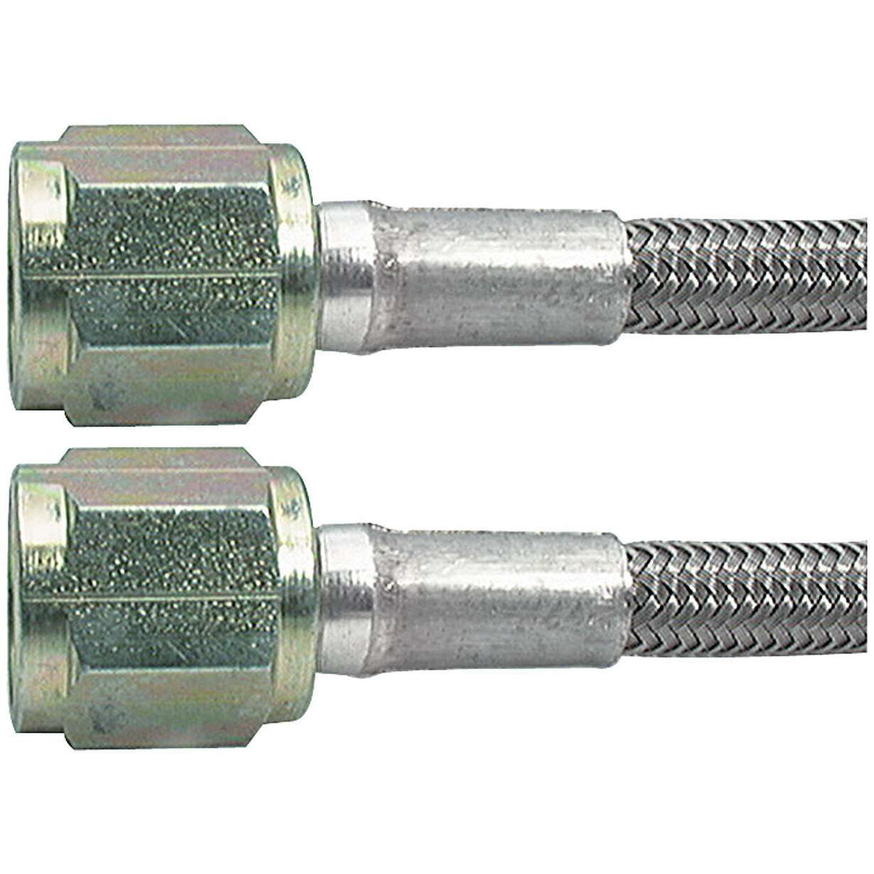 Allstar Performance 24" #3 Braided Stainless Steel Line w/ -4 Straight Ends