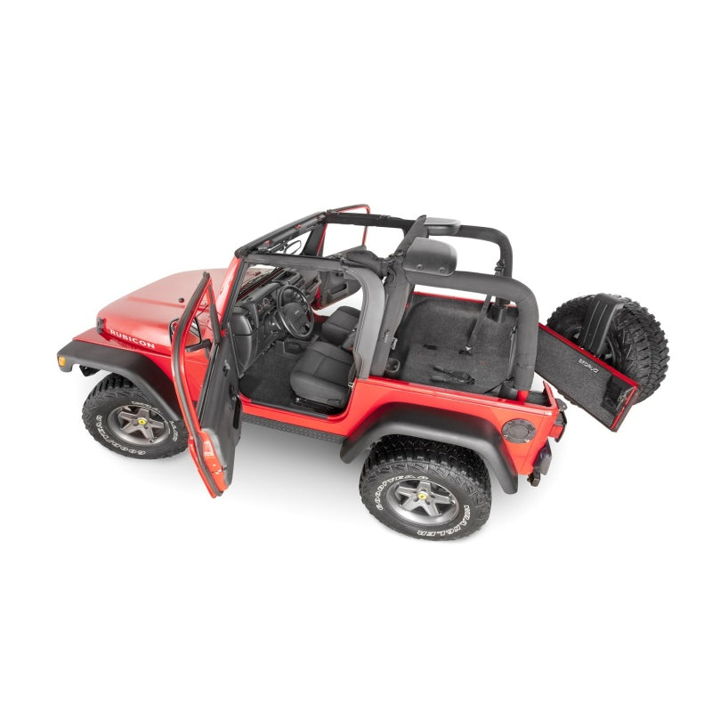 Bedrug Jeep Floor Liner - Heat Shields Included - Composite - Black - Front - Jeep Wrangler TJ 1997-2006 BRTJ97F