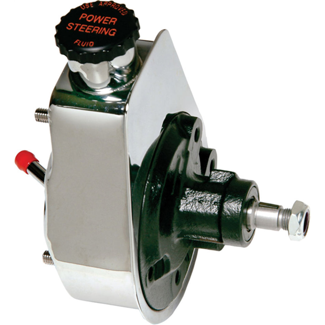 Borgeson Rebuilt Saginaw Power Steering Pump Chrome