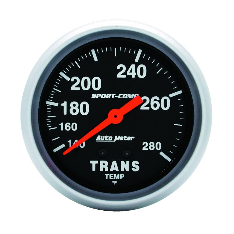 Auto Meter 140-280  Sport-Comp Transmission Temperature Gauge - 2-5/8"