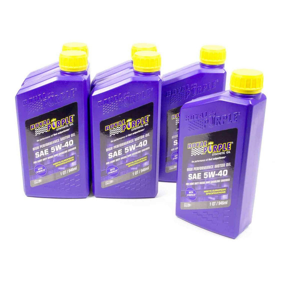 Royal Purple® High Performance Motor Oil - 5w40 - 1 Quart (Case of 6)