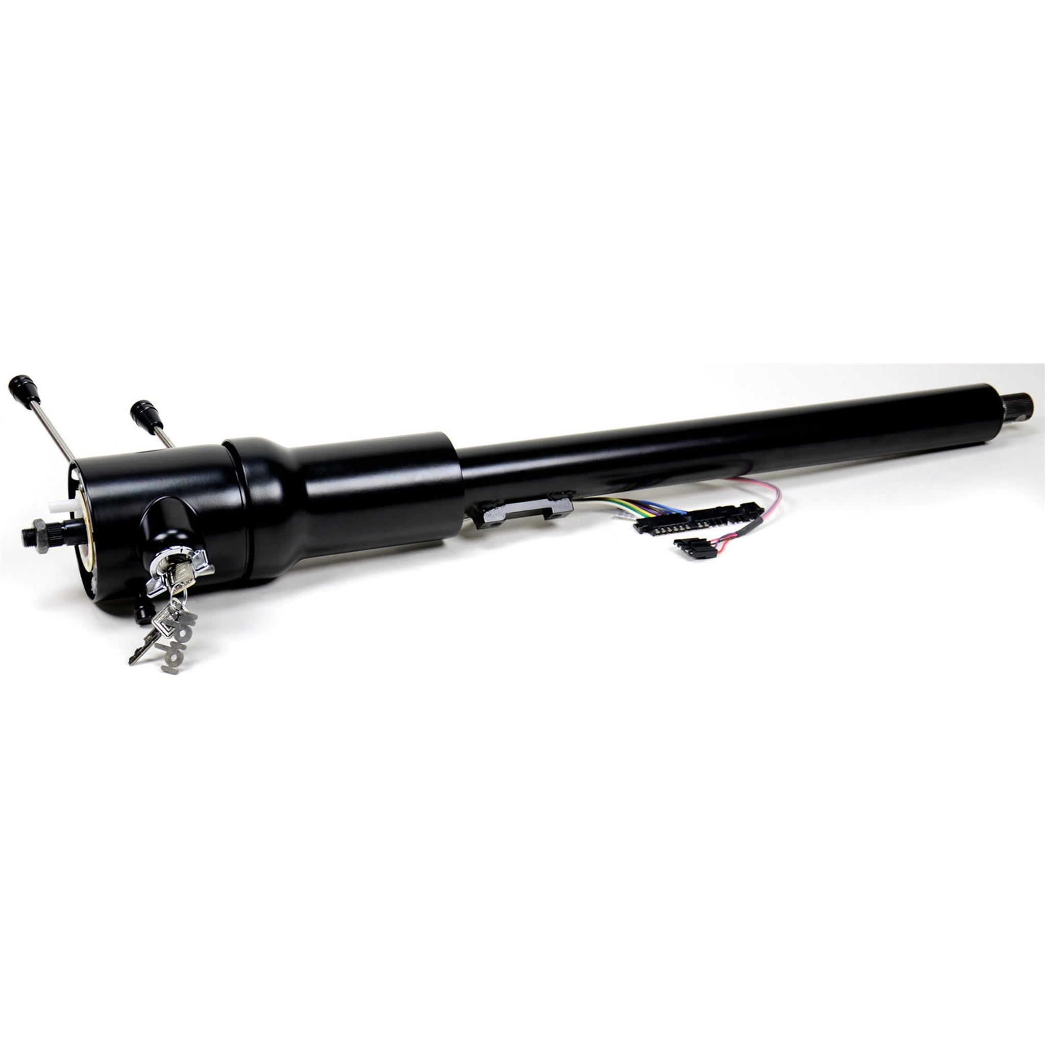 ididit Retrofit Tilt Steering Column - Hazard / Key / Turn Signal - Black Powder Coat - GM A-Body 1969-72