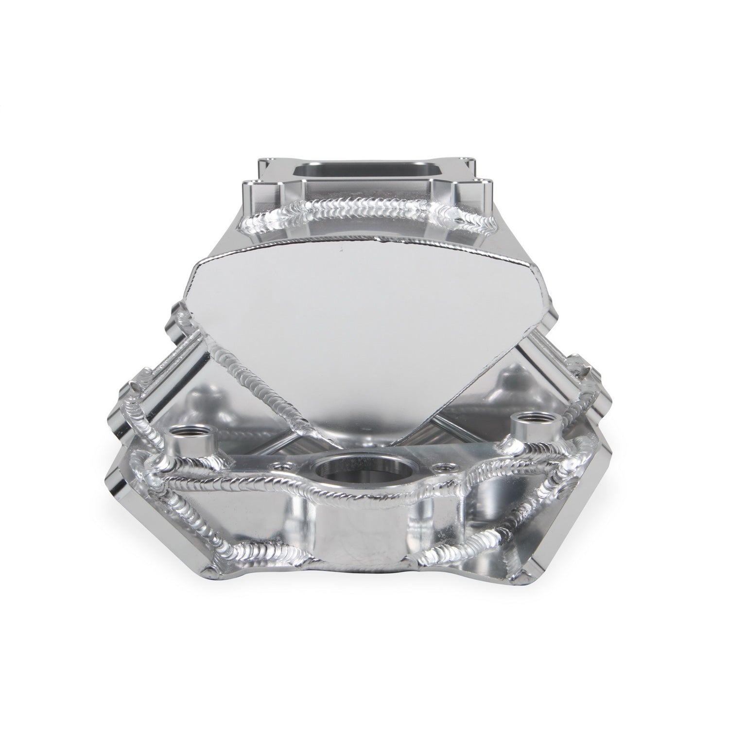 Sniper Fabricated Intake Manifold BBC Single Plane 1 x 4150 Silver with Sniper Logo