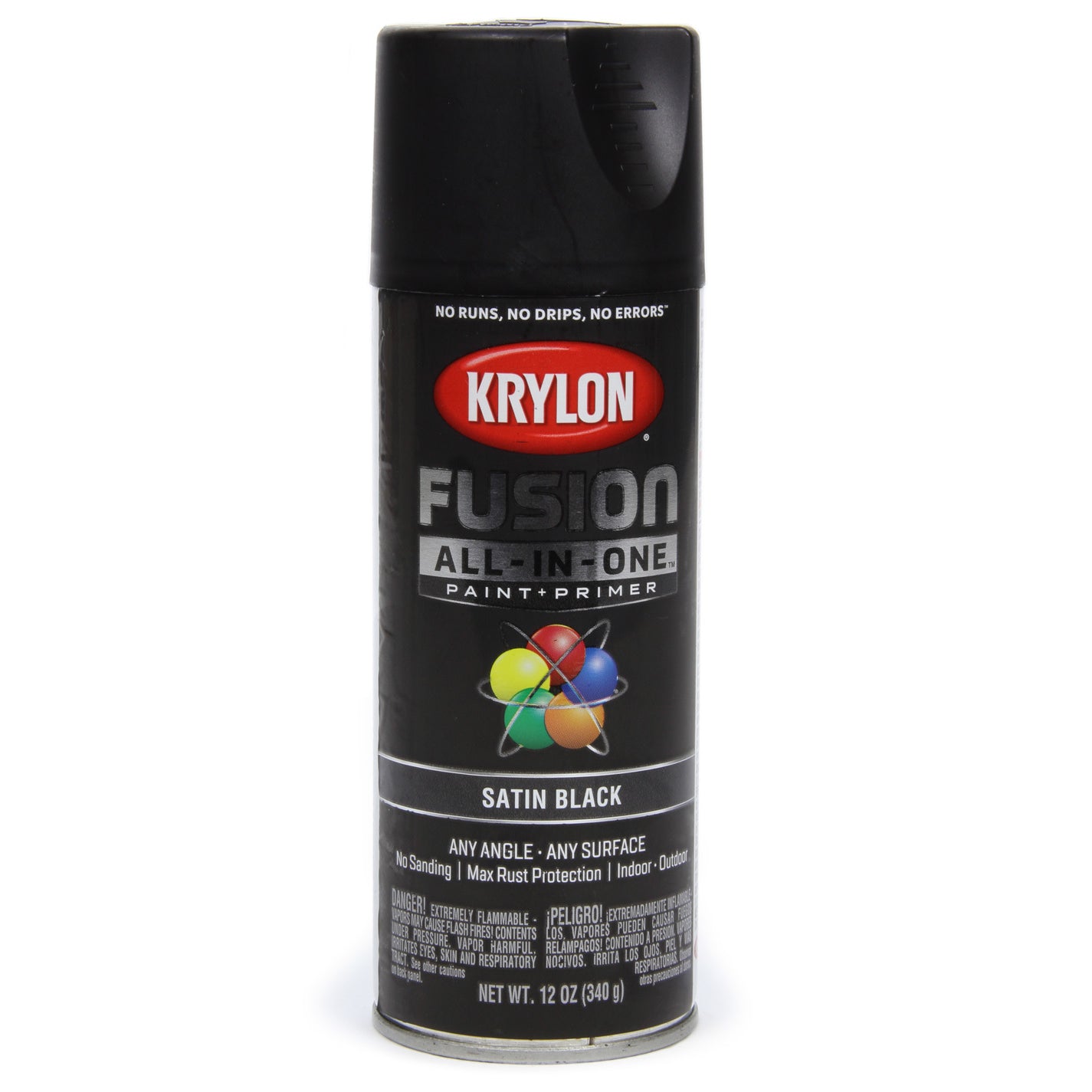 Dupli-Color Paint Satin Black 12 oz. Krylon Fusion
