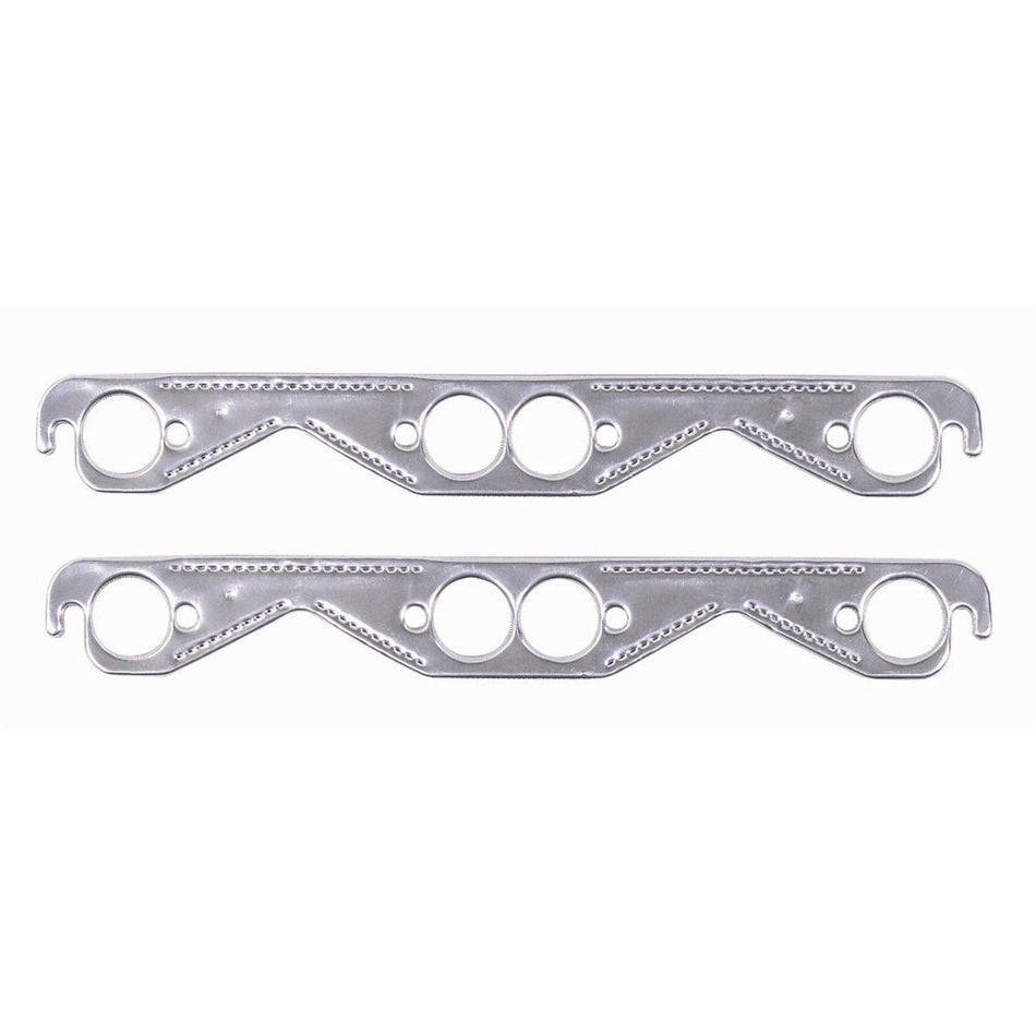 Mr. Gasket Aluminum Exhaust Gasket - SB Chevy Round Port Lg