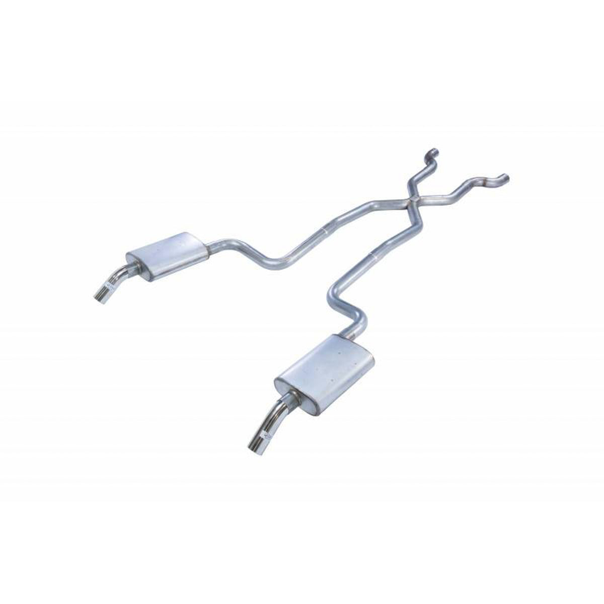 Pypes Street Pro X-Pipe System Header-Back Exhaust System - Dual Rear Exit - 2-1/2 in Diameter - Chevy Corvette 1974