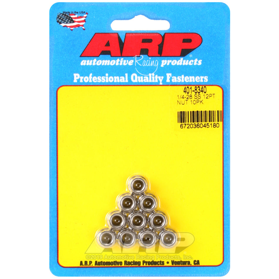 ARP Stainless 12-Pt. Nut Kit - 1/4-20