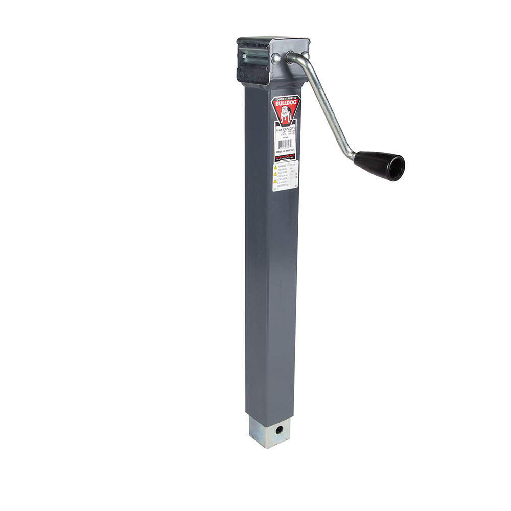 Bulldog Bulldog Trailer Jack - Sidewind - 15 in Of Travel - 5000 lb Capacity - Base Required - Gray
