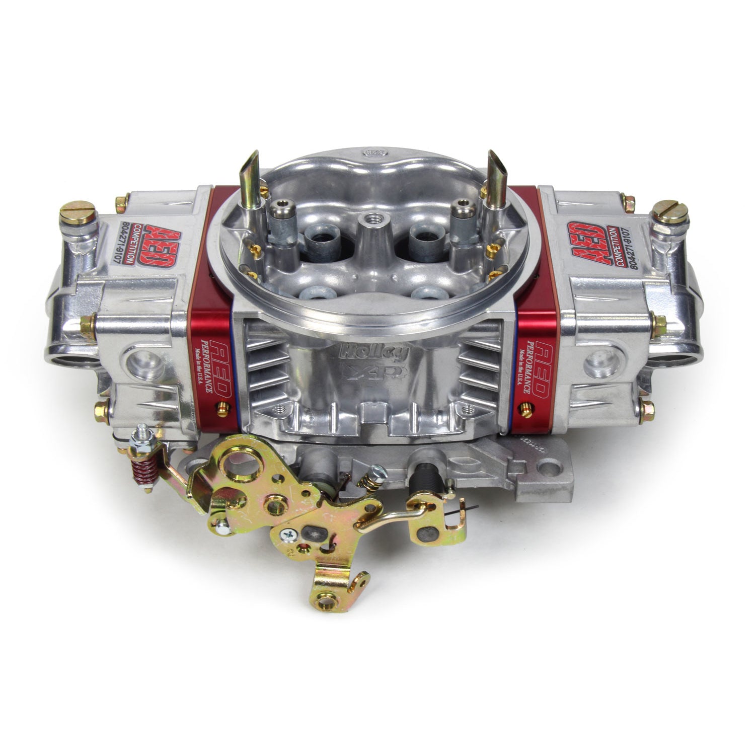 AED Ultra Crate Motor Carburetor - 4-Barrel - 650 CFM - Square Bore - No Choke - Mechanical Secondary - Dual Inlet - Chromate