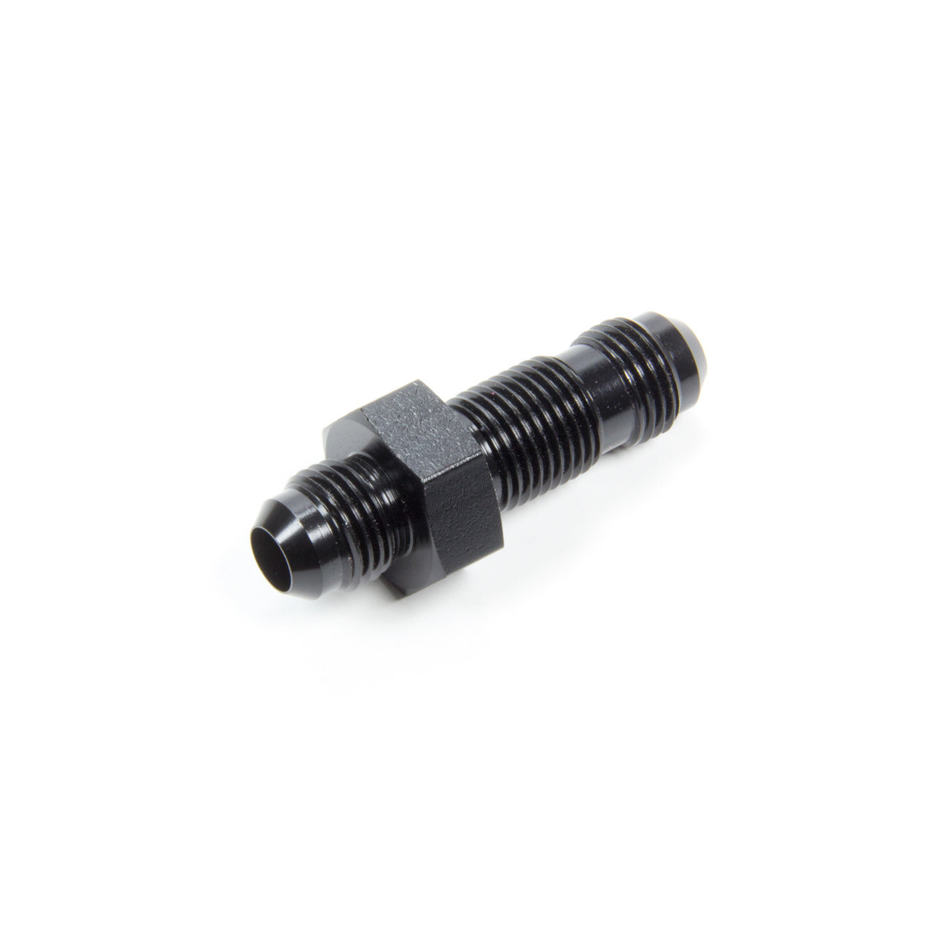 Aeroquip Black Aluminum -06 Straight Bulkhead Union Adapter