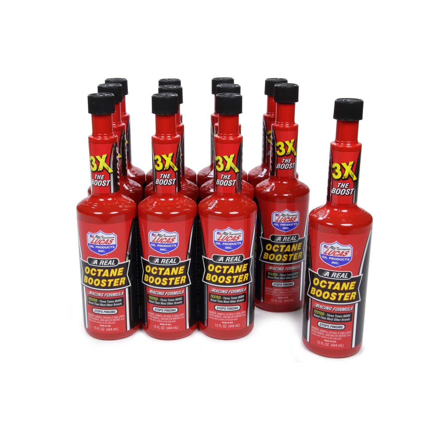 Lucas Oil Products Octane Booster Fuel Additive 15.00 oz Gas - Set of 12
