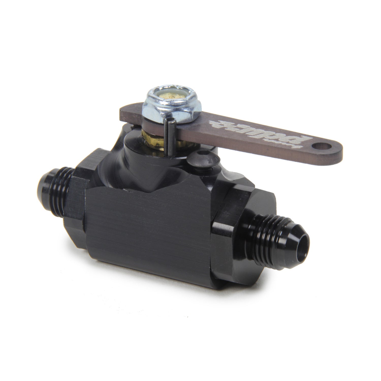 MPD Fuel Shutoff Valve - In-Line - 6 AN Male Inlet - 6 AN Male Outlet - Black