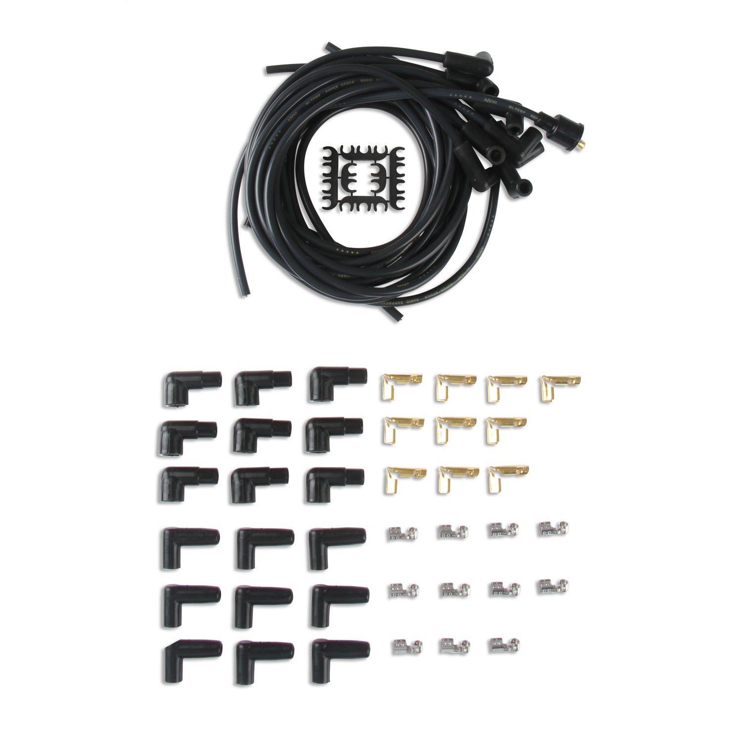 ACCEL Super Stock Spiral Core 8 mm Spark Plug Wire Set - Black