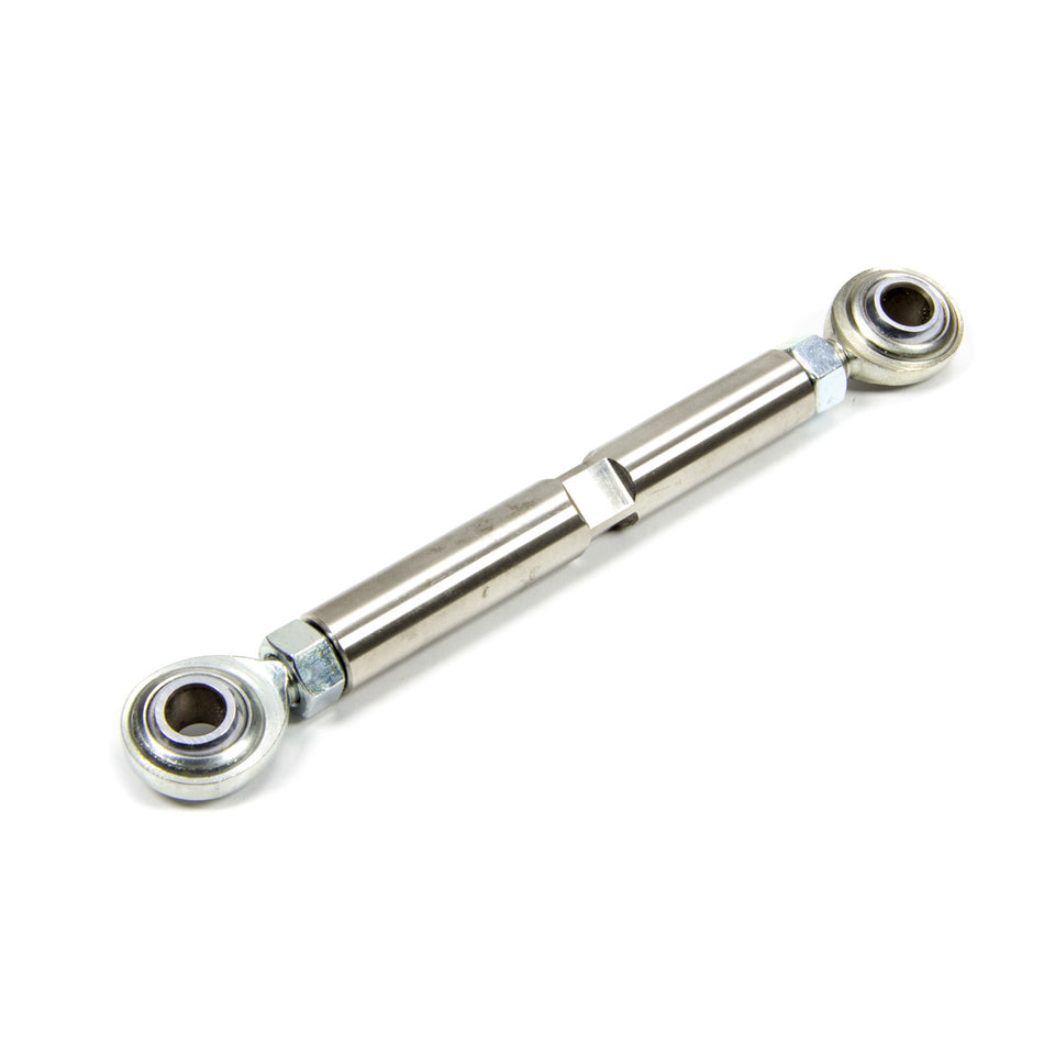 March Performance 6-3/8 to 7-7/8" Long Adjustment Rod 3/8" Mounting Hole Chromoly Rod Ends Stainless - Polished