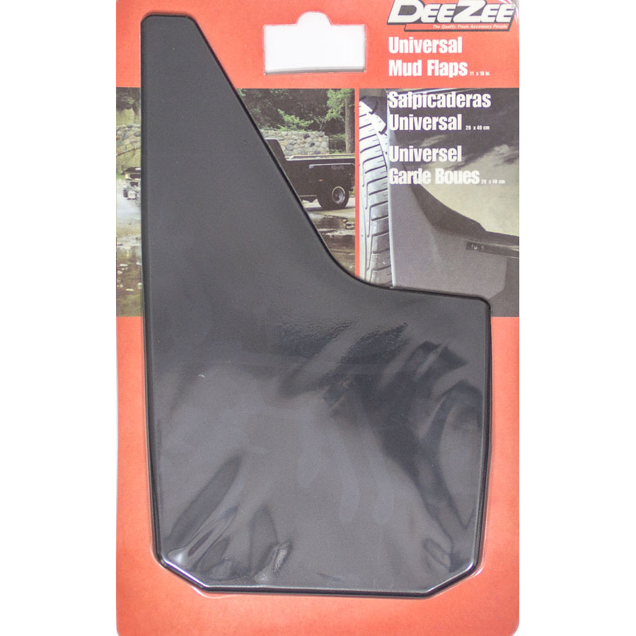 Dee Zee Rear Mud Flap 11 x 18" Plastic Black - Universal