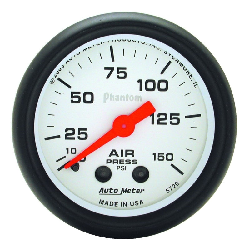 Auto Meter Phantom Mechanical Air Pressure Gauge - 2-1/16 in.