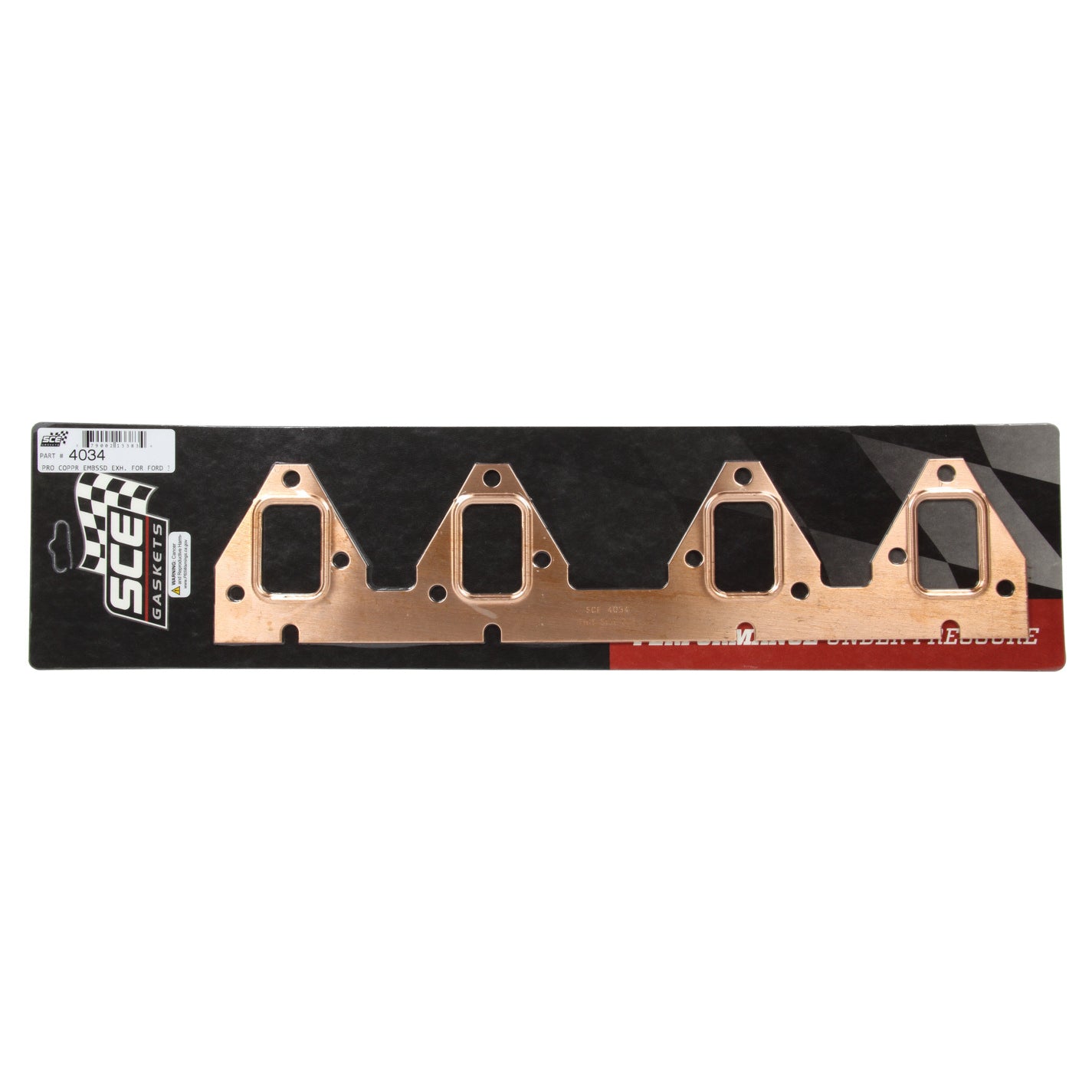 SCE Ford FE Copper Exhaust Gasket Set