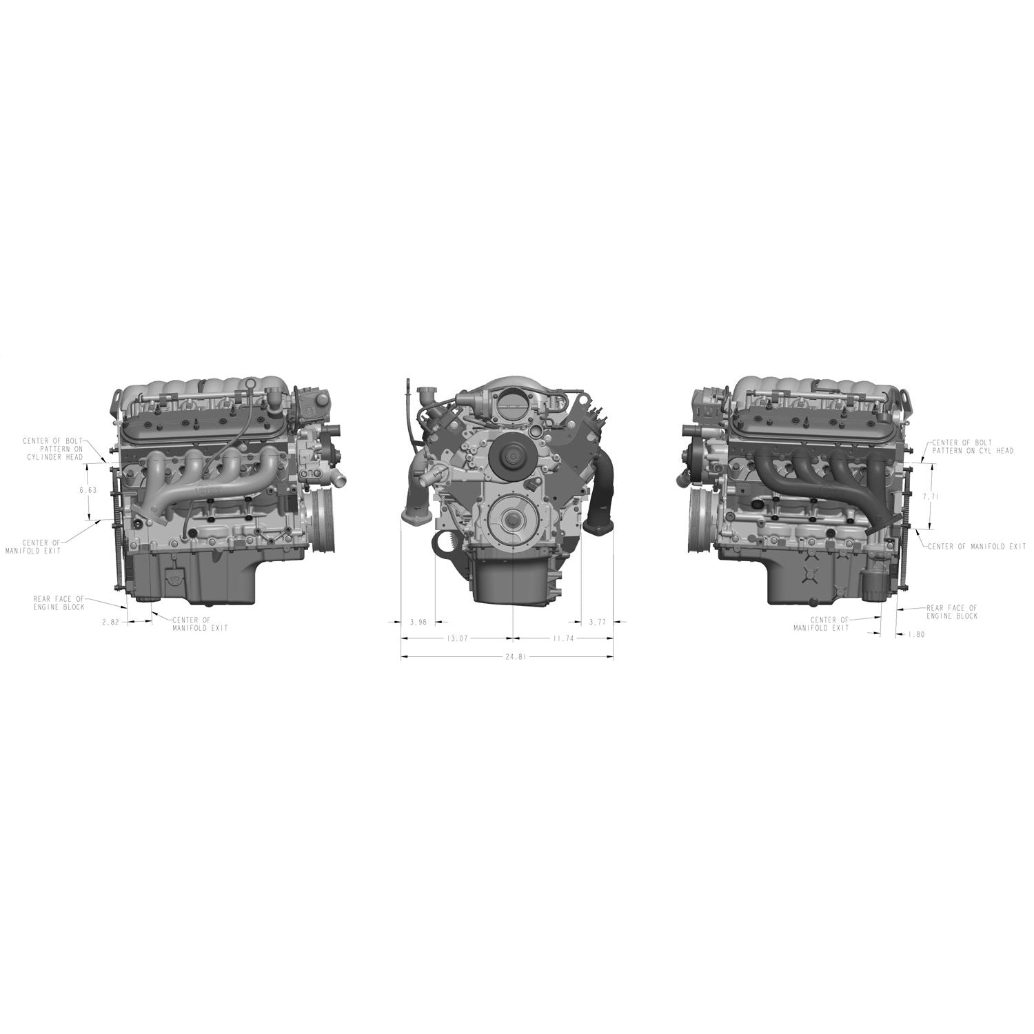 Hooker Exhaust Manifolds - GM LS (except LS7/LS9) - Natural Cast Finish