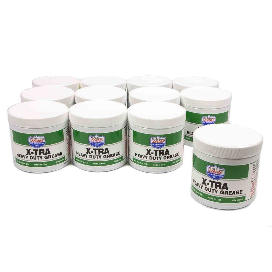 Lucas Oil Products X-Tra Heavy Duty Grease Conventional 1 lb Tub - Set of 12