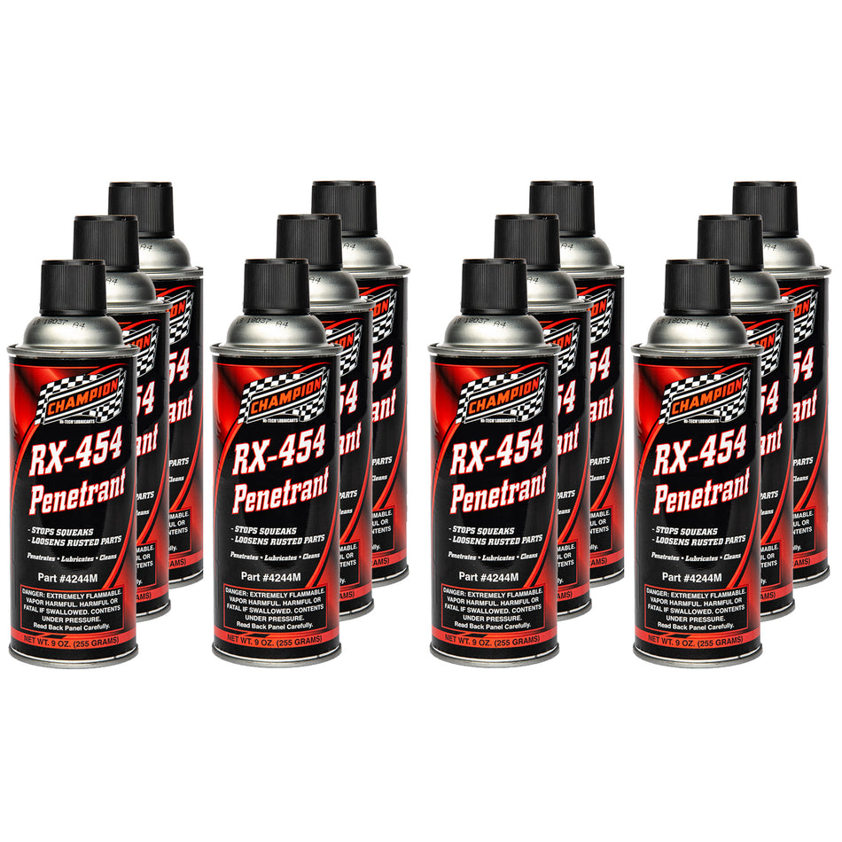 Champion RX-454 Spray Lubricant - Penetrating Oil - 9.00 oz Aerosol - (Set of 12)