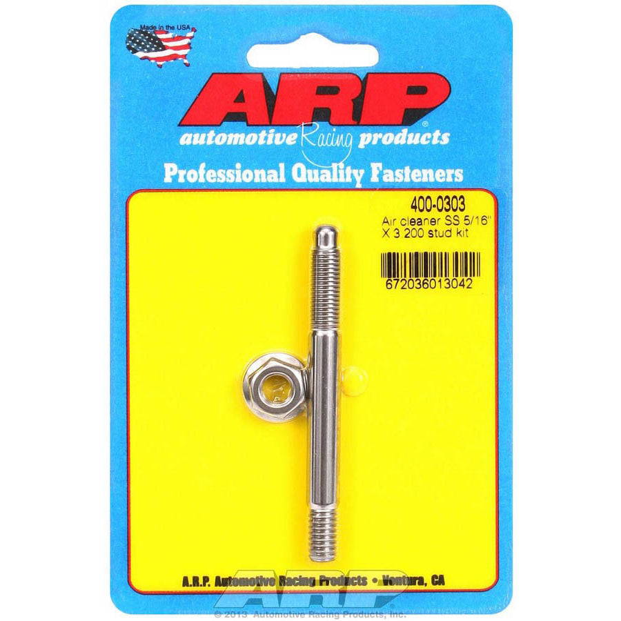 ARP Stainless Steel Air Cleaner Stud Kit - 5/16" x 3.200"