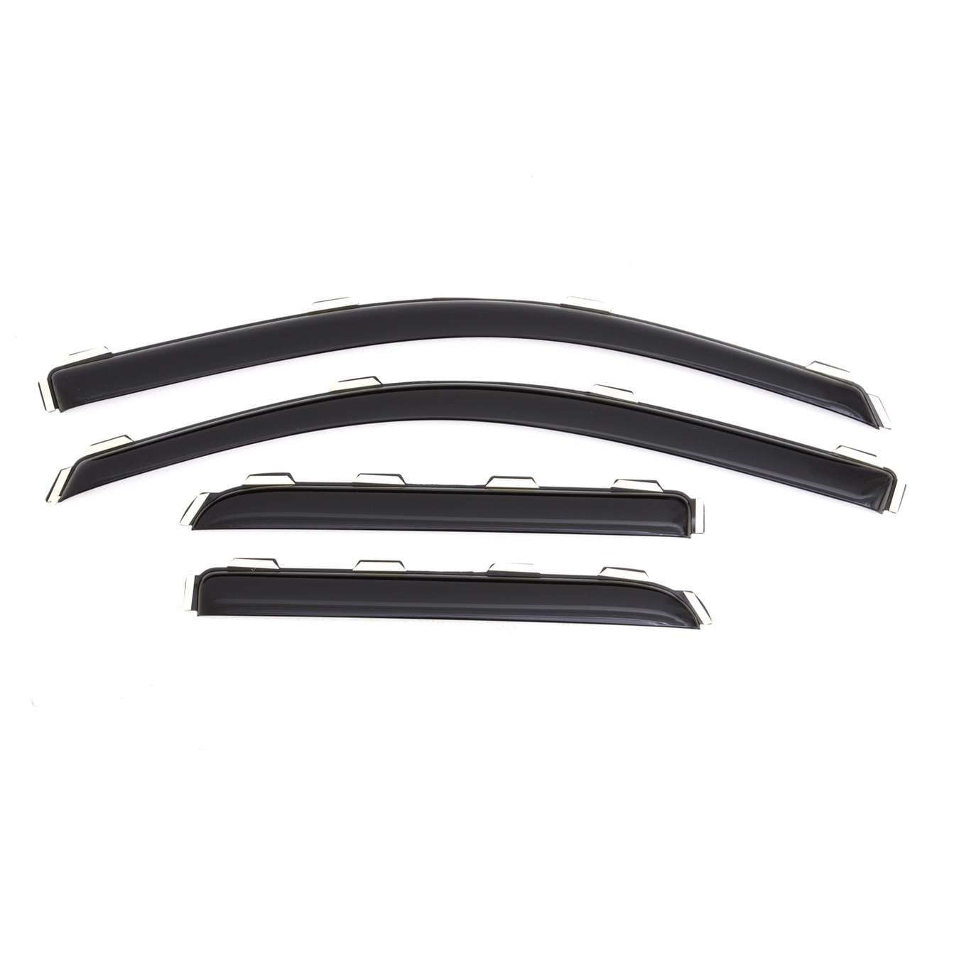 Lund Front / Rear In-Channel Ventvisor - Stick-On - Dark Smoke - Extended Cab - GM Fullsize Truck 2014