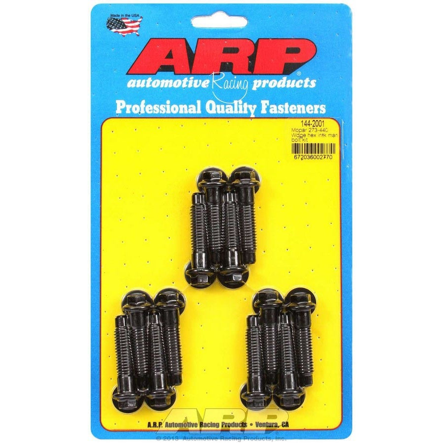 ARP Intake Manifold Bolt Kit - Hex Head - Chromoly - Black Oxide - Mopar V8