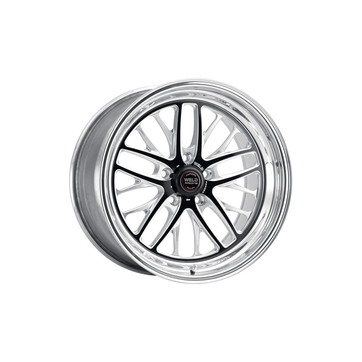 Weld S82 Wheel - 17 x 10 in - 8.000 in Backspace - 5 x 4.50 in Bolt Pattern - Low Pad - Black/Polished