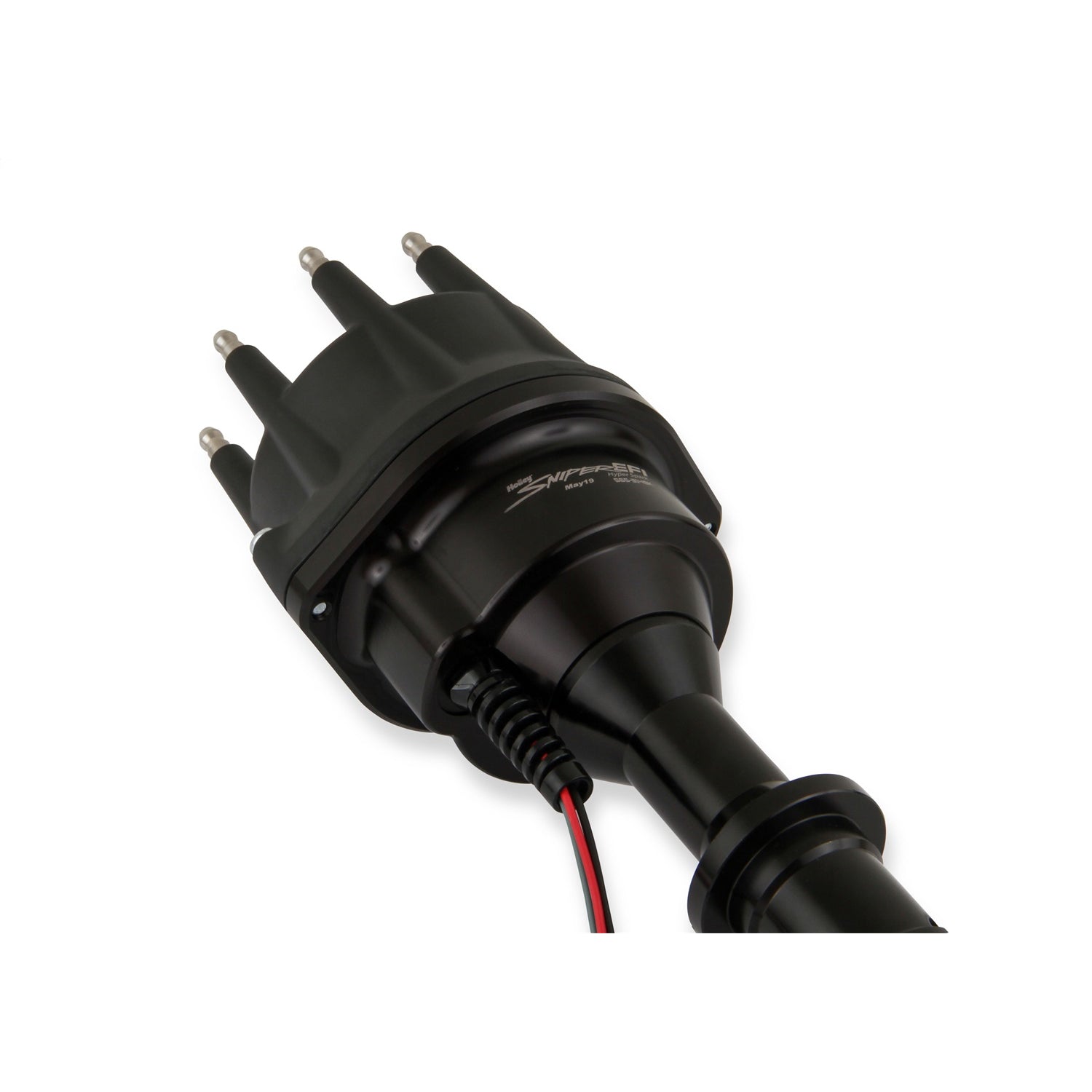 Holley Sniper EFI Sniper EFI Hyperspark Distributor - Hall-Effect - Electronic - Male Style Terminal - Black - Pontiac V8