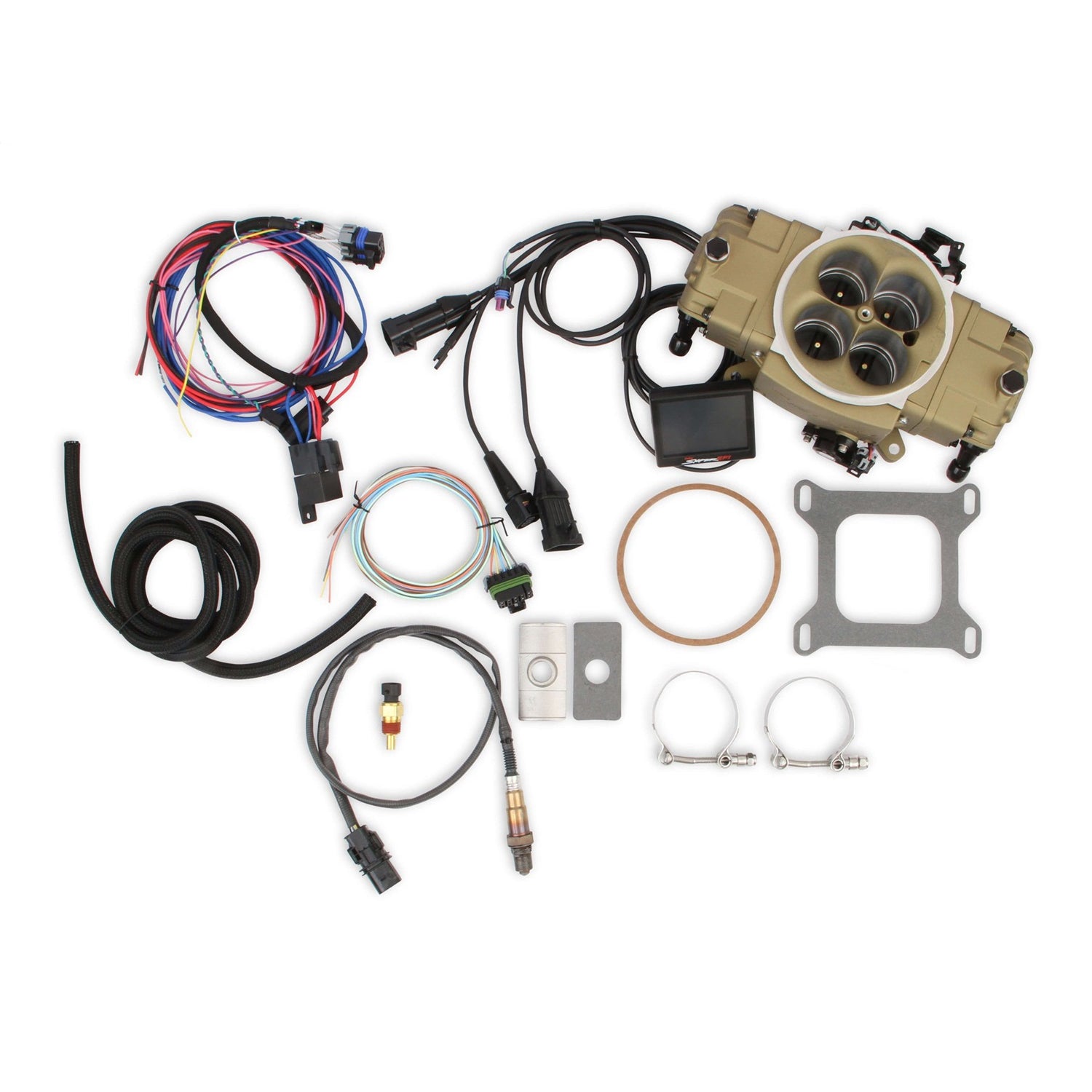 Sniper Stealth EFI Fuel Injection System - Throttle Body - Square Bore - Aluminum - Gold