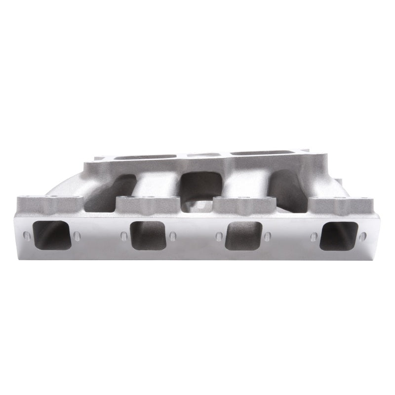 Edelbrock Dual Quad Intake Manifold Dual Square Bore Single Plane Aluminum - Natural