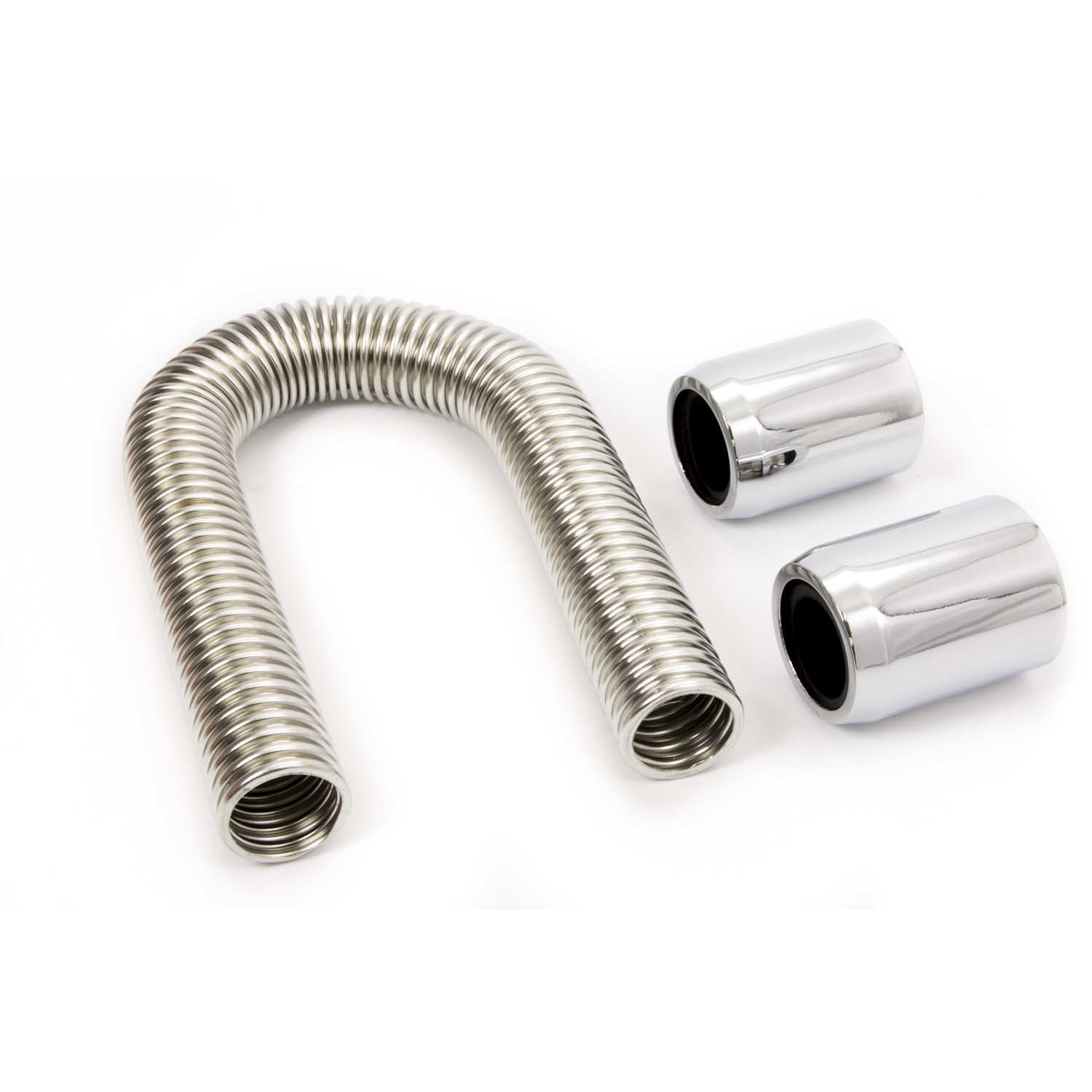 Racing Power 24" Long Radiator Hose Kit Chrome End Caps Stainless Polished - Kit