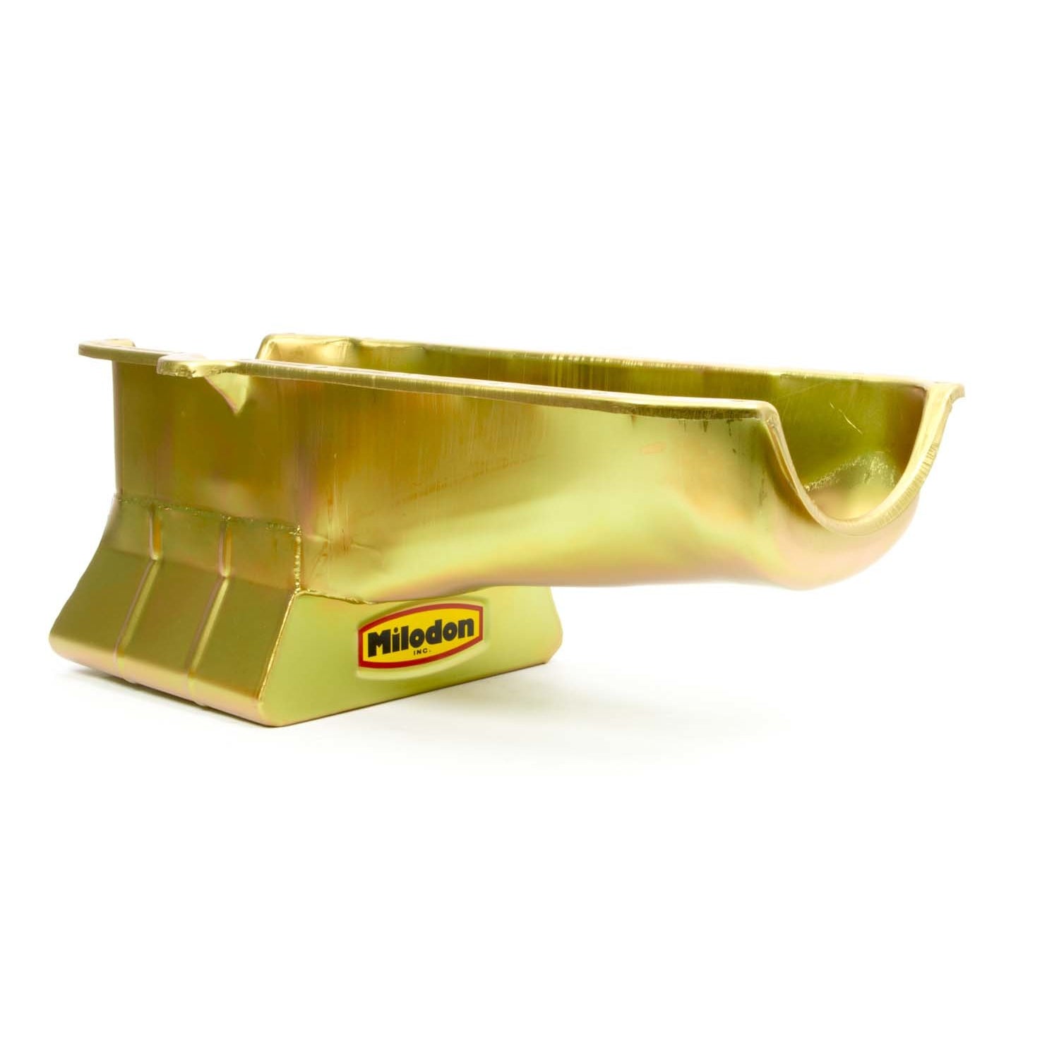 Milodon Street / Strip Rear Sump Oil Pan - 7 Quart - 8.25 in Deep - Cadmium - 2 Piece Seal - Small Block Chevy 30901