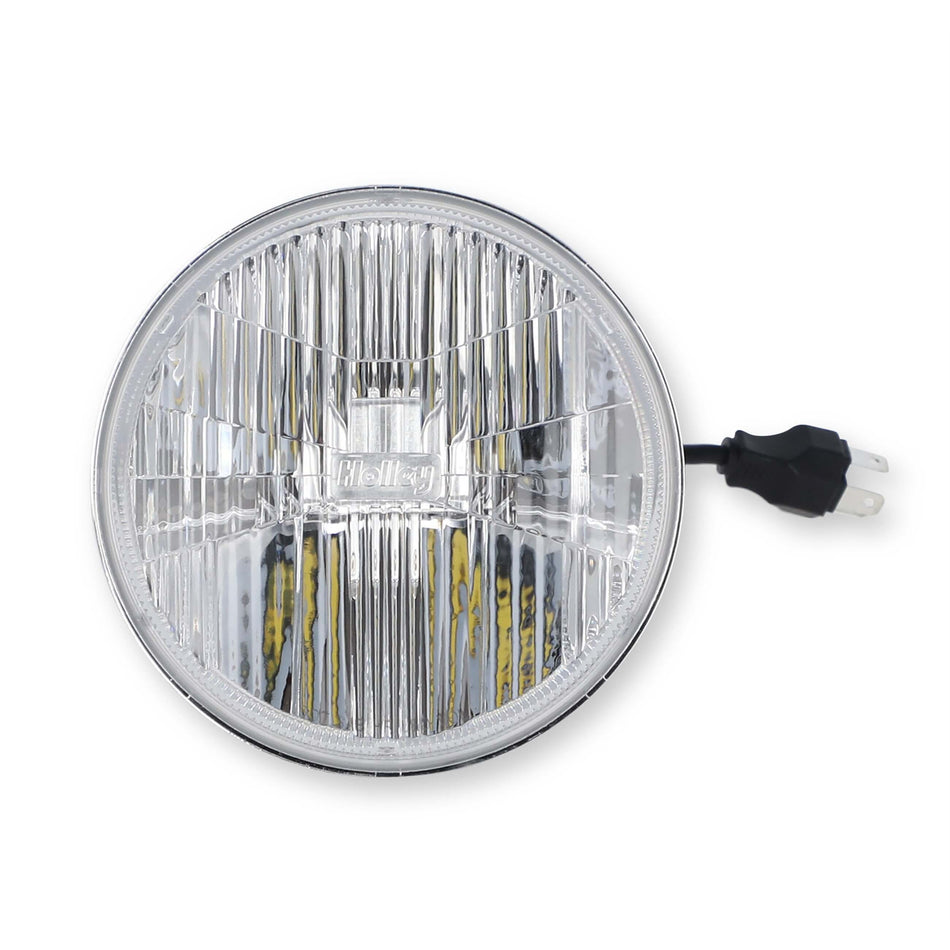 Holley Retrobright Sealed Beam LED Headlight - 5.75 in OD - Classic White Lens