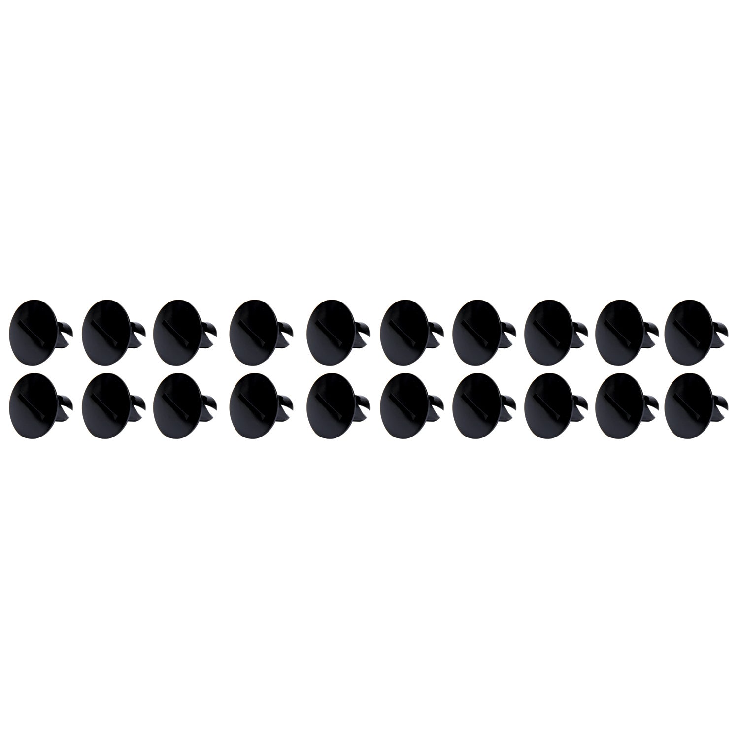 Ti22 Large Head Dzus Buttons .500 Long - Pack of 10 - Black