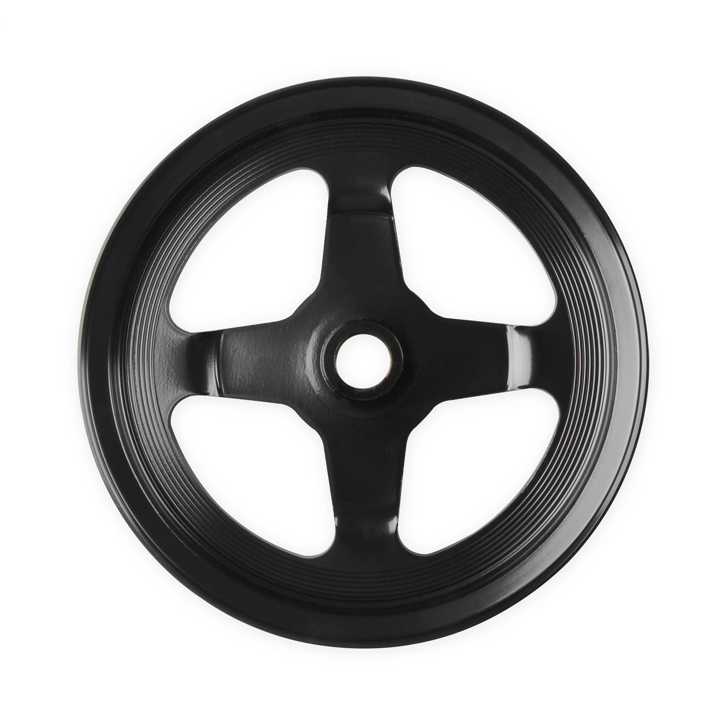Holley Serpentine Power Steering Pulley - 6-Rib - Black Anodize - GM LS-Series - Chevy Corvette 1997